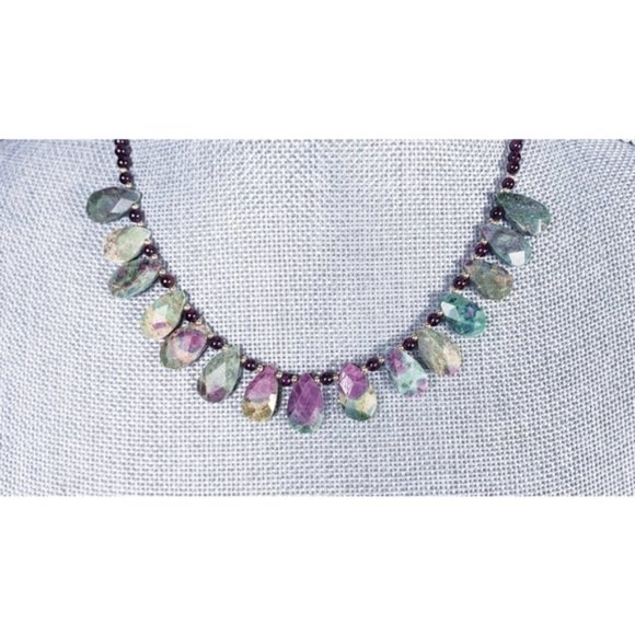 Artisan Garnet, Ruby Gemstone Necklace - Picture 8 of 10